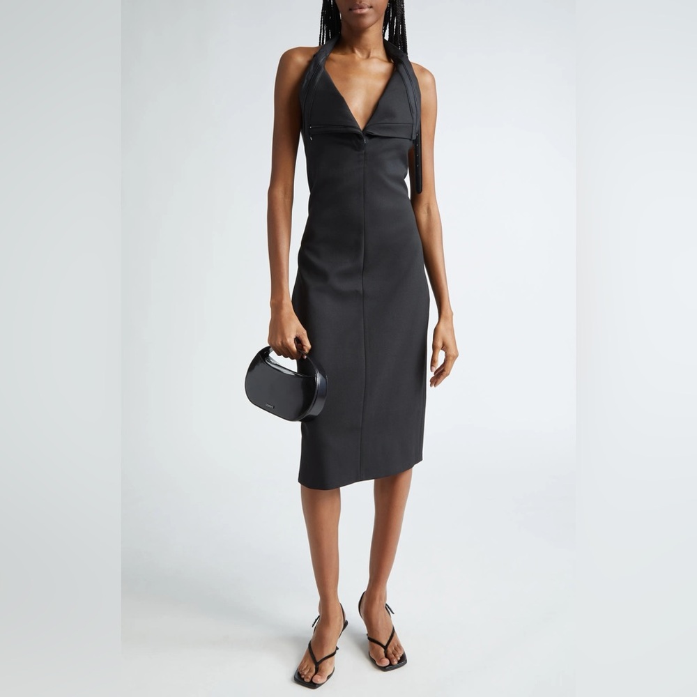 *Like New* Coperni Belt Strap Halter Neck Midi Dress - sz 12US